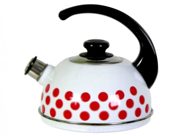 Kettle 2.5L T04/25/03/08 with St. kons.pen white "Red peas" (decor-stainless steel) (4)